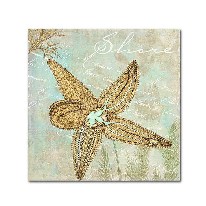 Color Bakery Turquoise Beach V Canvas Wall Art 14 x 14 Image 1