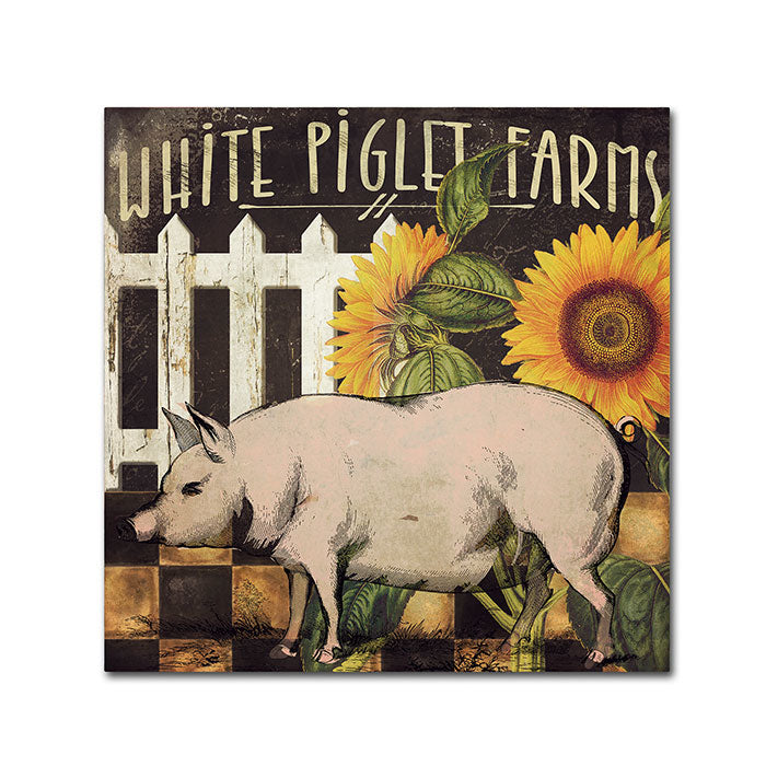 Color Bakery Piglet Canvas Wall Art 14 x 14 Image 1