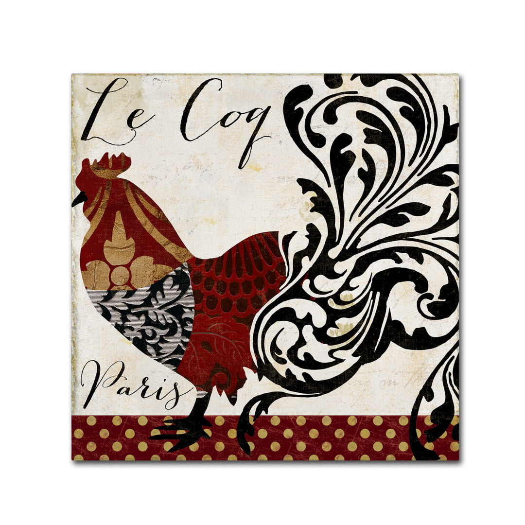 Color Bakery Roosters of Paris I Canvas Wall Art 14 x 14 Image 2