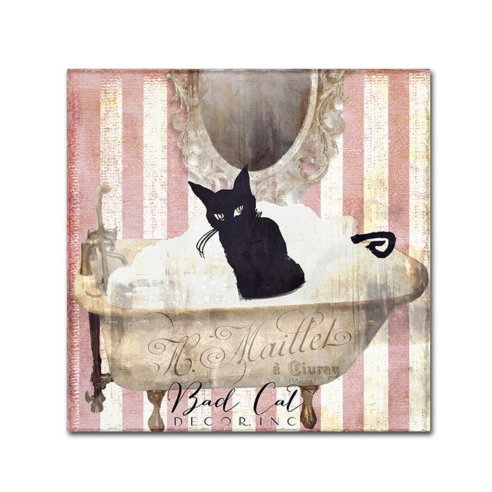 Color Bakery Bad Cat II Canvas Wall Art 14 x 14 Image 1