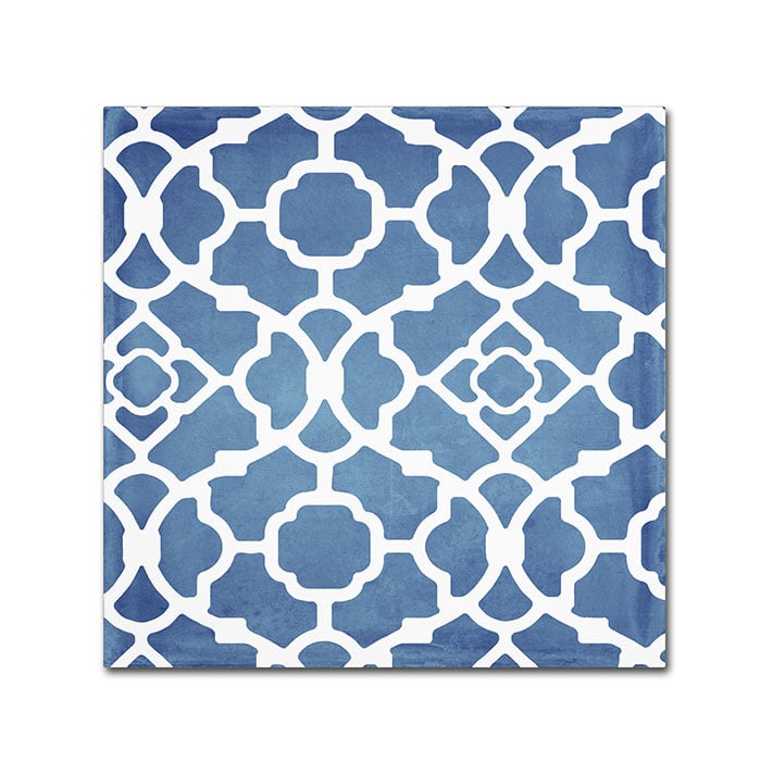 Color Bakery Moroccan Blues III Canvas Wall Art 14 x 14 Image 1