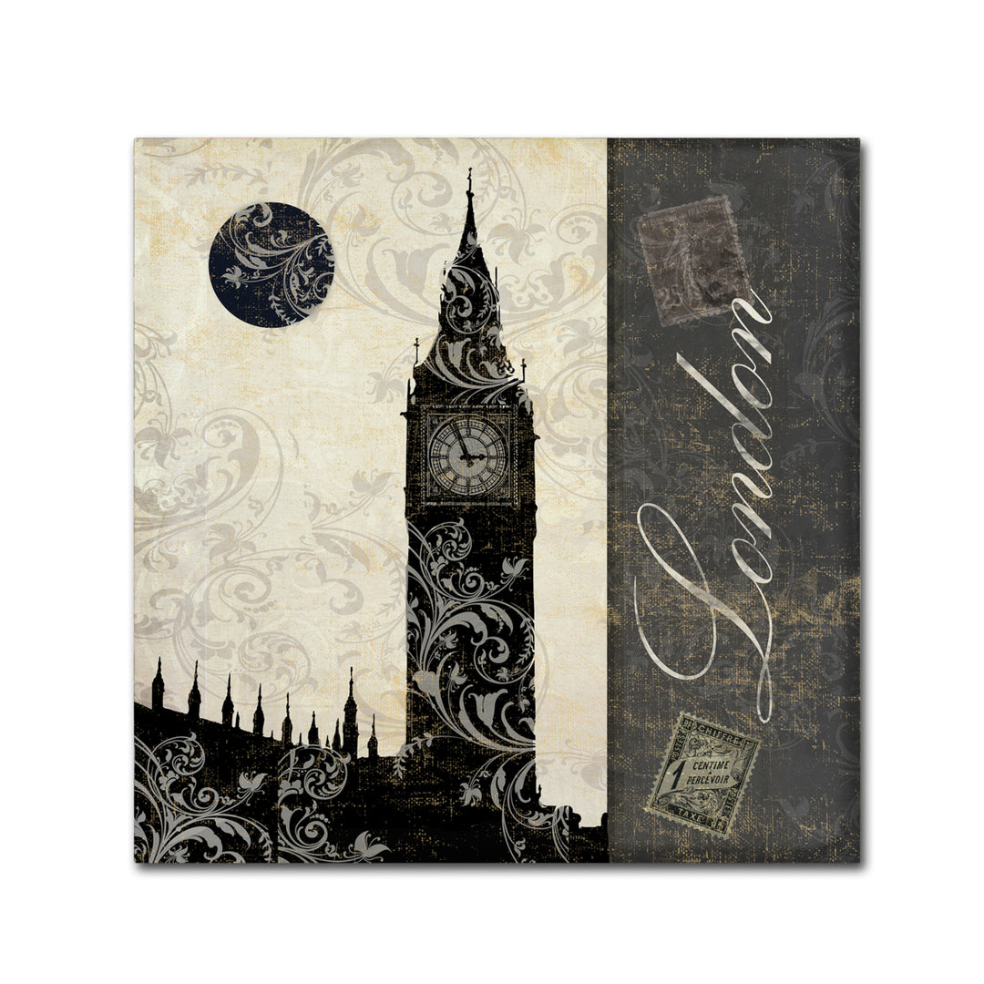 Color Bakery Moon Over London Canvas Wall Art 14 x 14 Image 2