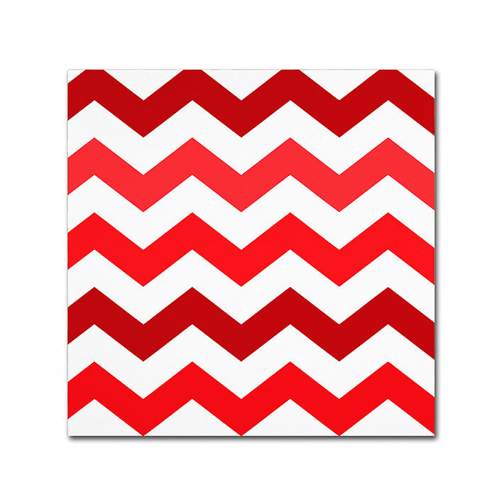 Color Bakery Xmas Chevron 2 Canvas Wall Art 14 x 14 Image 1