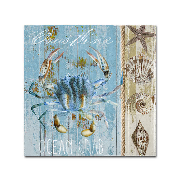 Color Bakery Blue Crab II Canvas Wall Art 14 x 14 Image 1