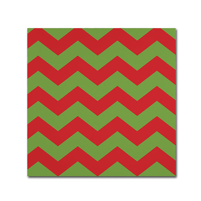 Color Bakery Xmas chevron 9 Canvas Wall Art 14 x 14 Image 1