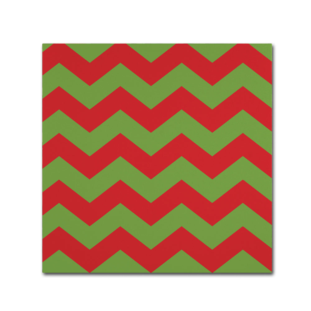 Color Bakery Xmas chevron 9 Canvas Wall Art 14 x 14 Image 2