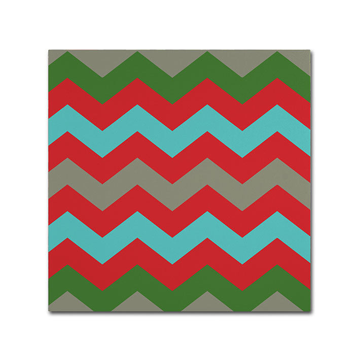 Color Bakery Xmas Chevron 7 Canvas Wall Art 14 x 14 Image 1