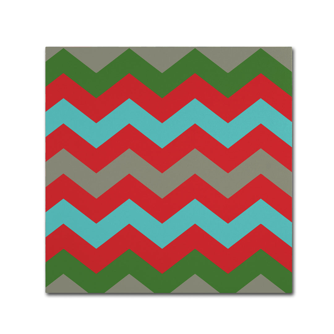 Color Bakery Xmas Chevron 7 Canvas Wall Art 14 x 14 Image 2