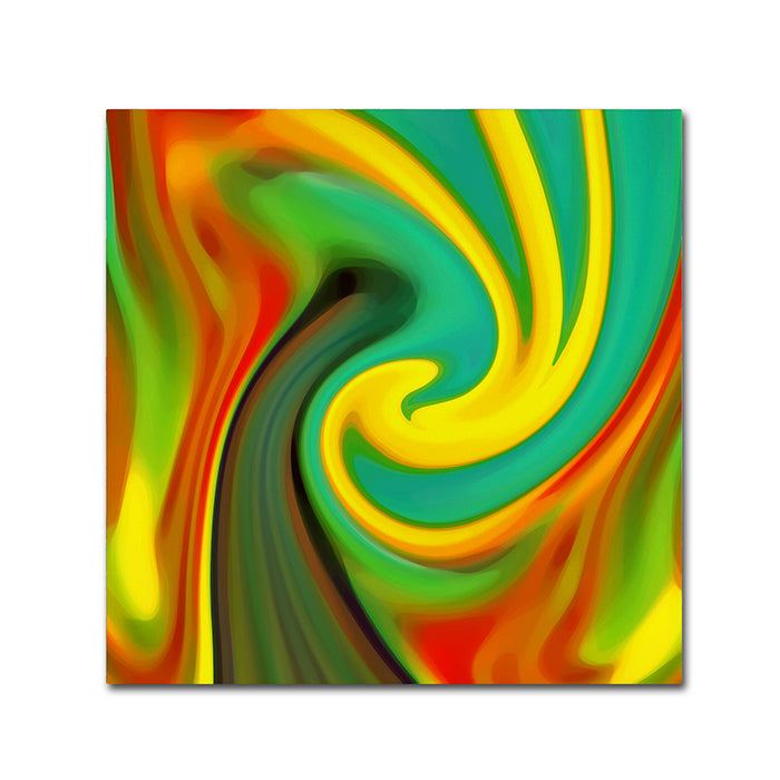 Amy Vangsgard Abstract Flower Unfurling Square 1 Canvas Wall Art 14 x 14 Image 1