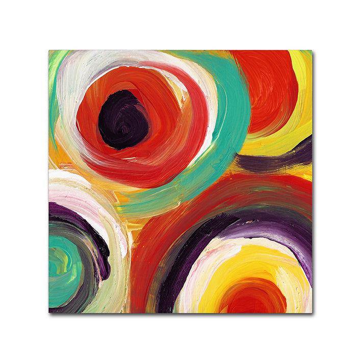 Amy Vangsgard Bright Bold Circles Square 2 Canvas Wall Art 14 x 14 Image 1