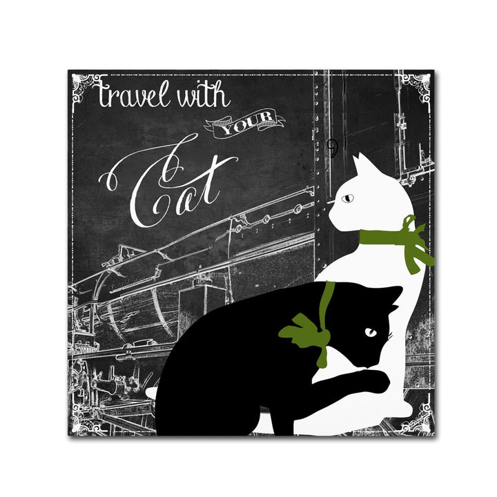 Color Bakery Travel With Your Cat Canvas Wall Art 14 x 14 Image 2