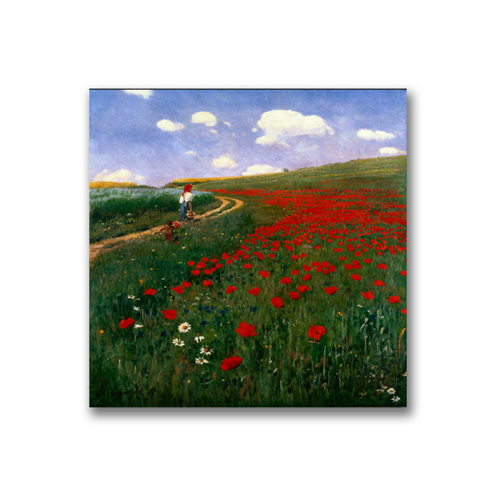 Pal Szinyei MerseThe Poppy Field Canvas Wall Art 14 x 14 Image 1