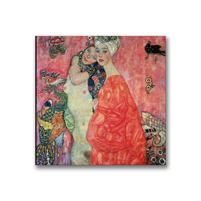 Gustav Klimt, Woman Friends Canvas Wall Art 14 x 14 Image 1