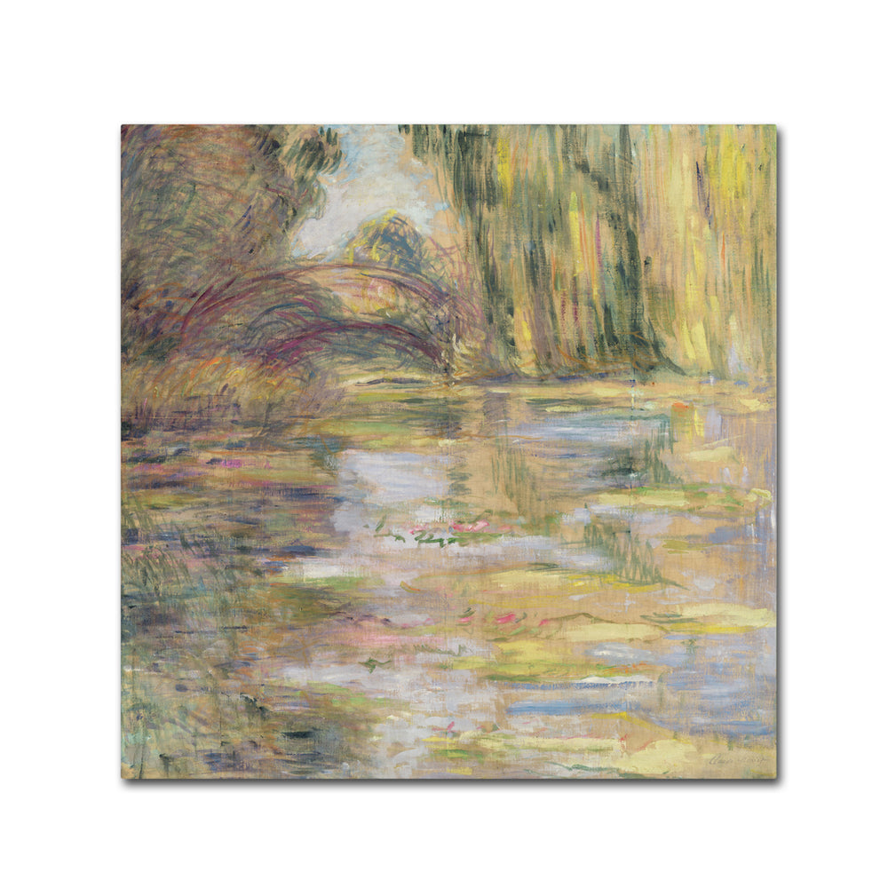 Claude Monet Waterlily Pond, The Bridge Canvas Wall Art 14 x 14 Image 2