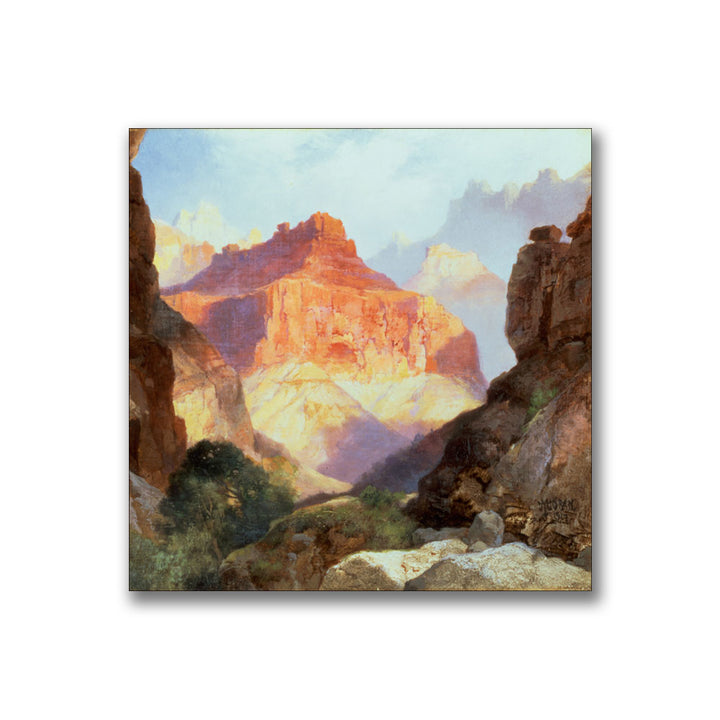 Thomas Moran Under the Red Wall Canvas Wall Art 14 x 14 Image 2