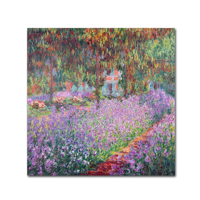 Claude Monet The Artists Garden at Giverny Canvas Wall Art 14 x 14 Image 1