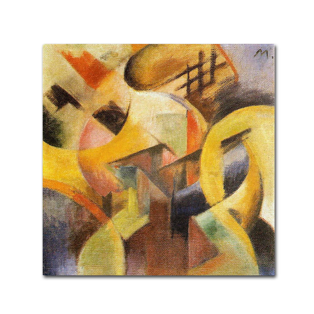 Franz Marc Small Composition I 1913 Canvas Wall Art 14 x 14 Image 1