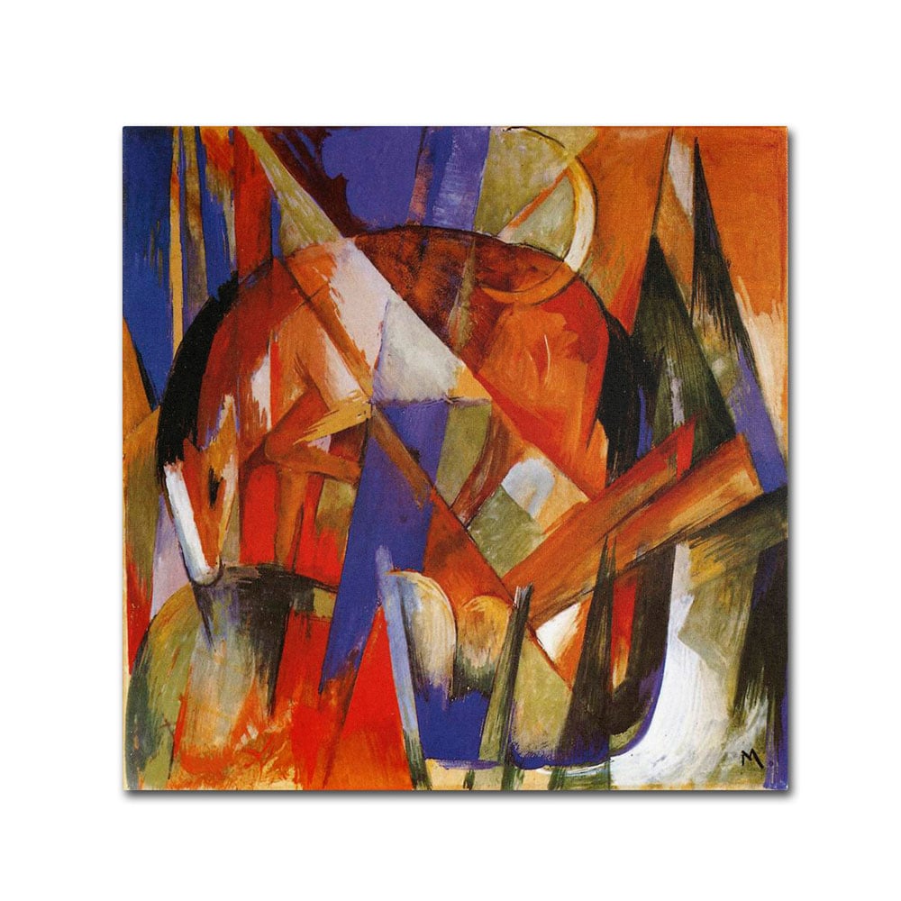 Franz Marc Fabulous Beast II 1913 Canvas Wall Art 14 x 14 Image 1