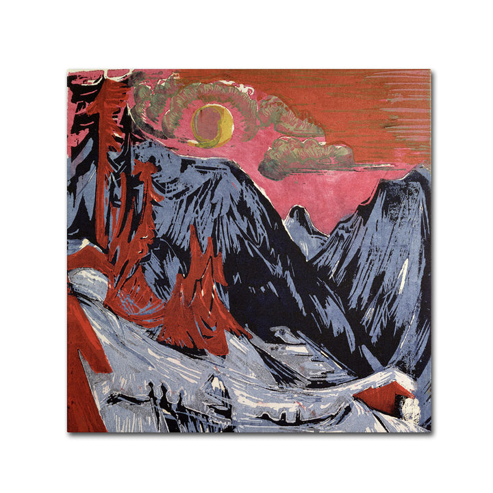 Ernst Kirchner Mountains In Winter 1919 Canvas Wall Art 14 x 14 Image 1