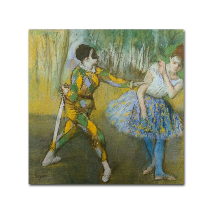 Edgar Degas Harlequin and Columbine Canvas Wall Art 14 x 14 Image 1