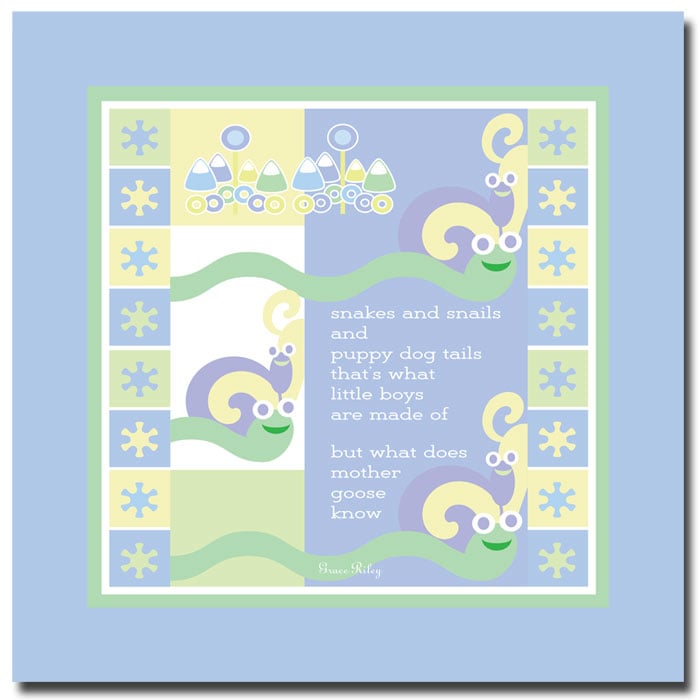 Grace Riley Snakes and Snails Canvas Wall Art 14 x 14 Image 1