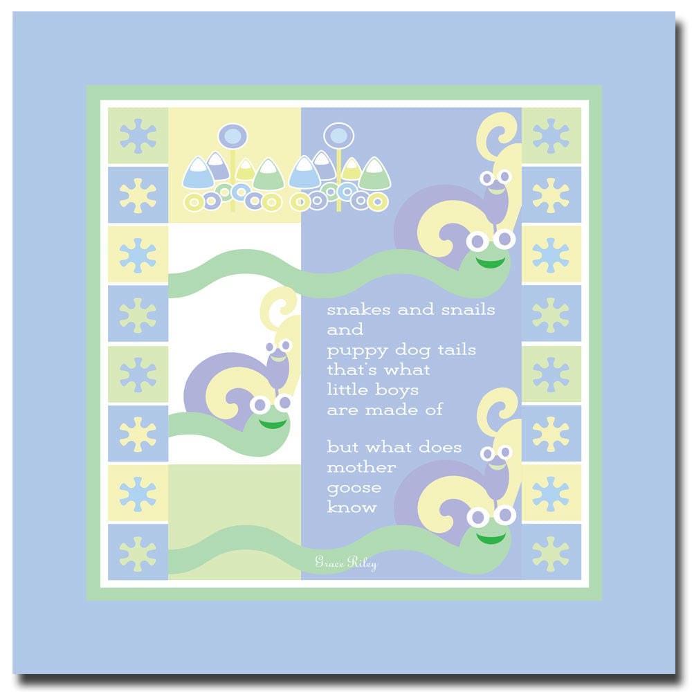 Grace Riley Snakes and Snails Canvas Wall Art 14 x 14 Image 2