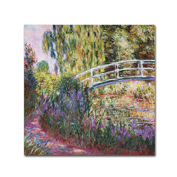 Claude Monet The Japanese Bridge IV Canvas Wall Art 14 x 14. Image 1