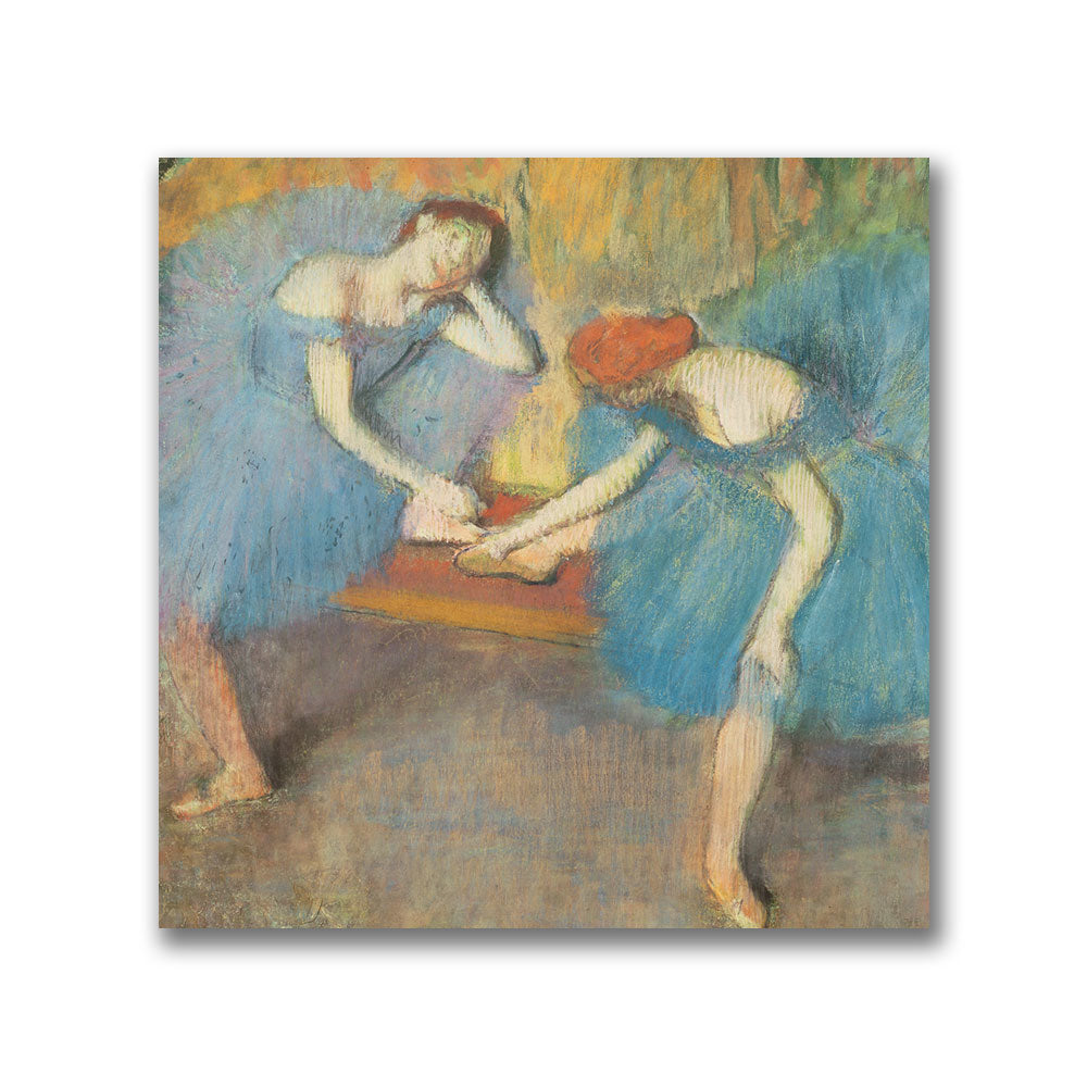 Edgar Degas Two Dancers at Rest Canvas Wall Art 14 x 14 Image 2