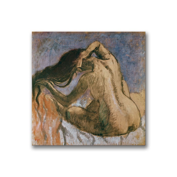 Paul Cezanne Woman Combing her Hair Canvas Wall Art 14 x 14 Image 1