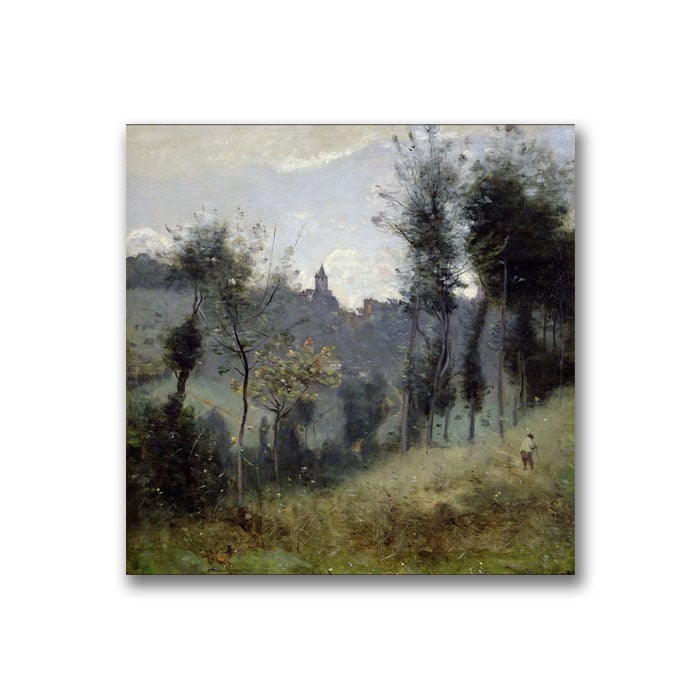 Jean Baptiste Corot Canteleu near Rouen Canvas Wall Art 14 x 14 Image 1