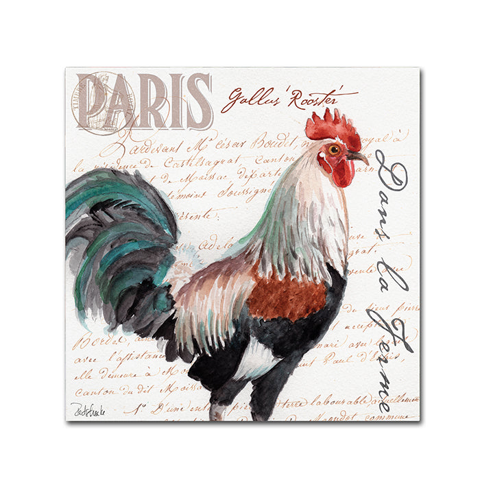 Jennifer Redstreake Dans la Ferme Rooster III Canvas Wall Art 14 x 14 Image 1