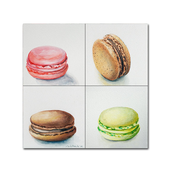 Jennifer Redstreake 4 Macarons Canvas Wall Art 14 x 14 Image 1