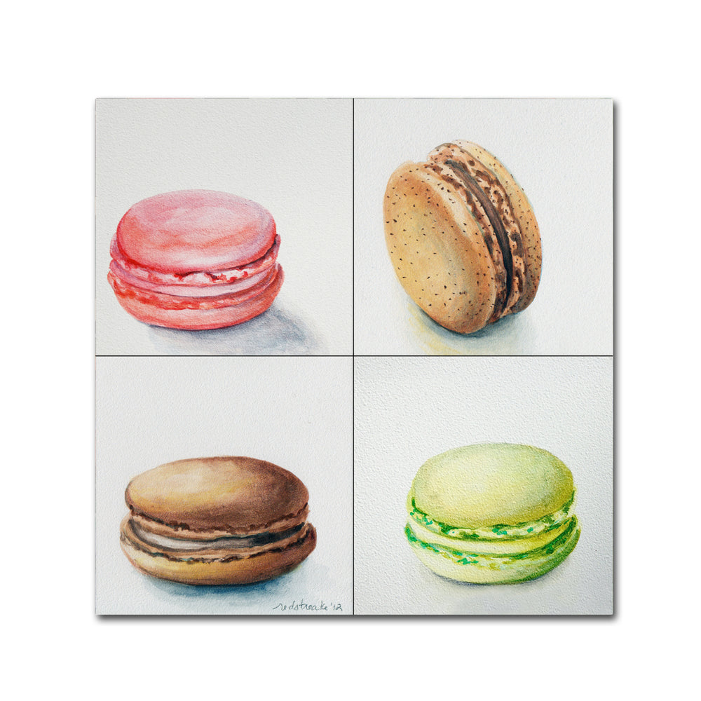 Jennifer Redstreake 4 Macarons Canvas Wall Art 14 x 14 Image 2