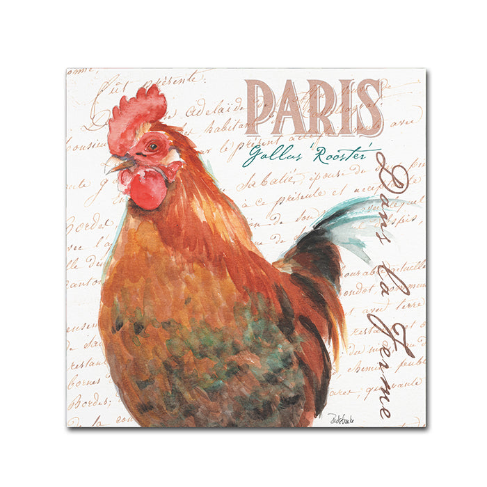 Jennifer Redstreake Dans la Ferme Rooster I Canvas Wall Art 14 x 14 Image 1