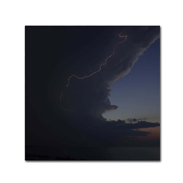 Kurt Shaffer Sunset Thunderhead 1 Canvas Wall Art 14 x 14 Image 1