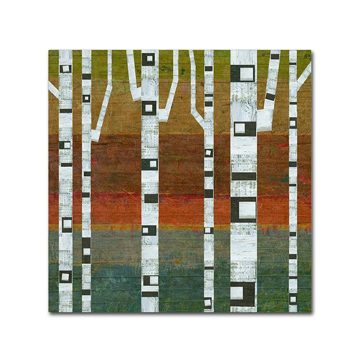 Michelle Calkins Birches Canvas Wall Art 14 x 14 Image 1