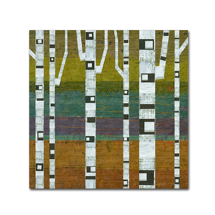 Michelle Calkins Birches 2.0 Canvas Wall Art 14 x 14 Image 1