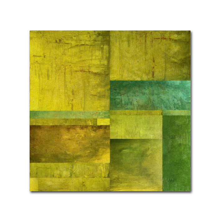 Michelle Calkins Essence of Green Canvas Wall Art 14 x 14 Image 1