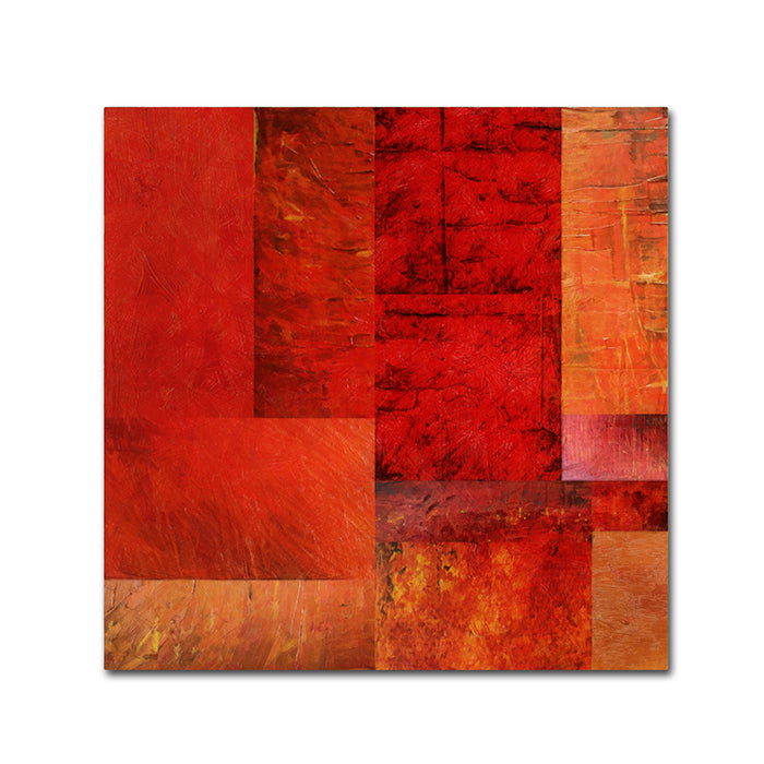 Michelle Calkins Essence of Red Canvas Wall Art 14 x 14 Image 1