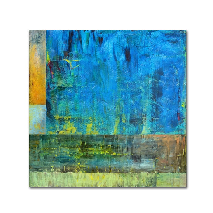 Michelle Calkins Essence of Blue 2 Canvas Wall Art 14 x 14 Image 1