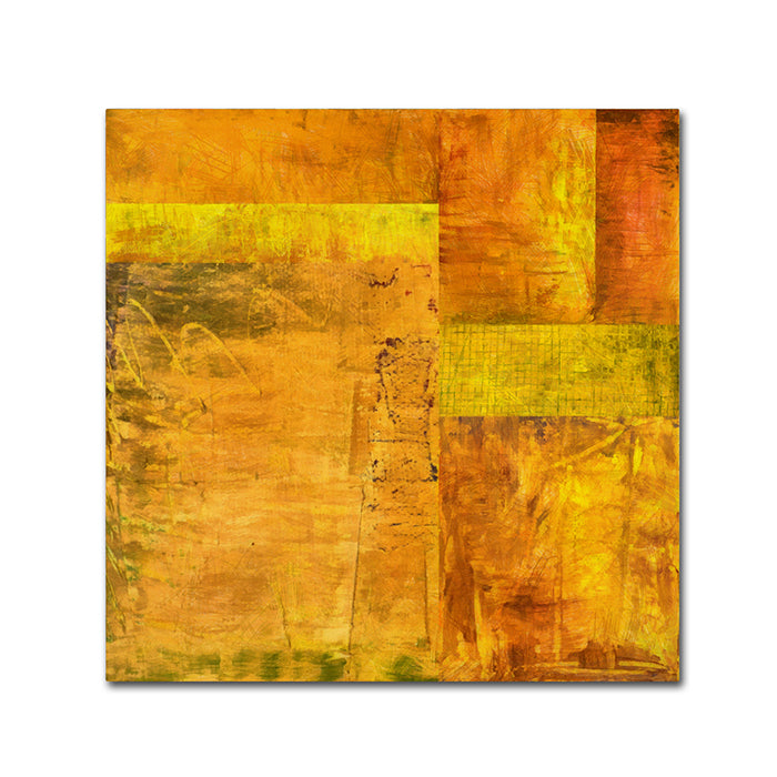 Michelle Calkins Essence of Yellow 2 Canvas Wall Art 14 x 14 Image 1