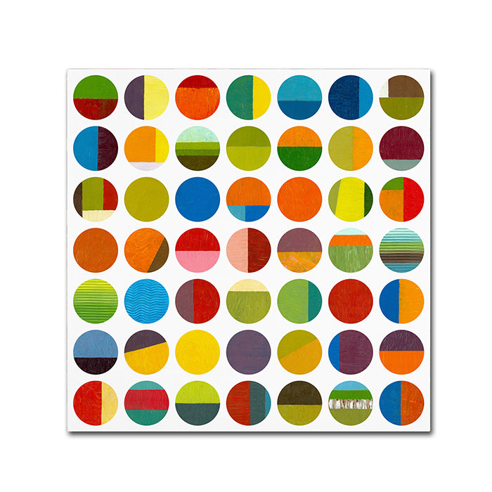 Michelle Calkins Forty Nine Circles Canvas Wall Art 14 x 14 Image 1