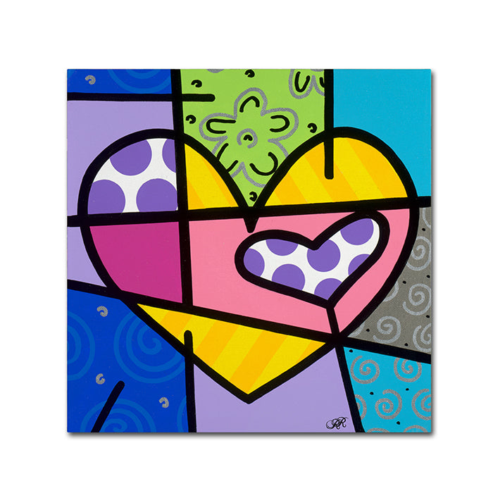 Roberto Rafael Big Heart IV Canvas Wall Art 14 x 14 Image 1