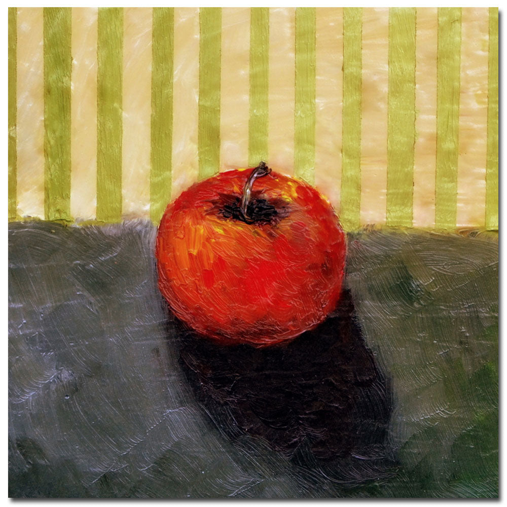 Michelle Calkins Red Apple Still Life Canvas Wall Art 14 x 14 Image 1