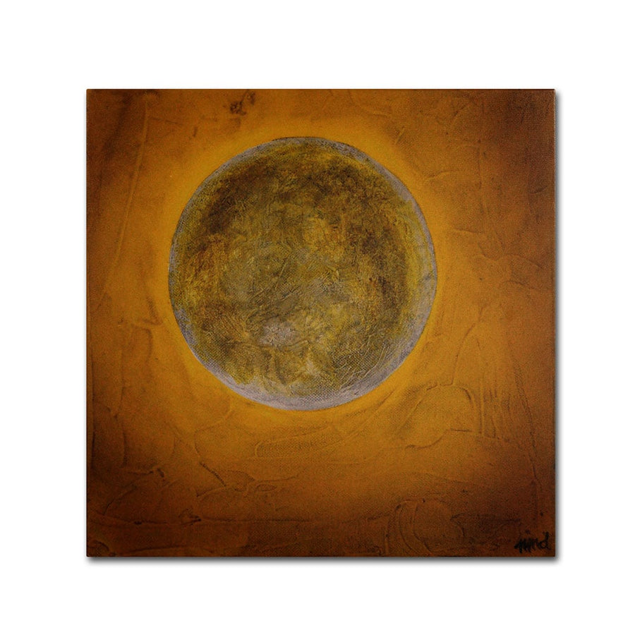 Nicole Dietz Moon on Yellow Canvas Wall Art 14 x 14 Image 1