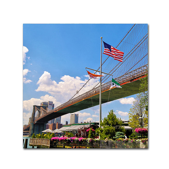 CATeyes Brooklyn Bridge 3 Canvas Wall Art 14 x 14 Image 1