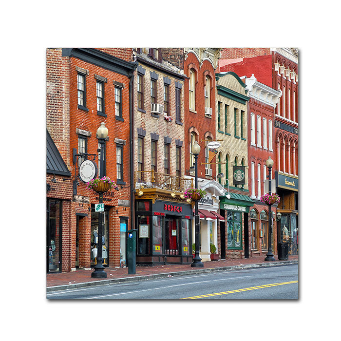 CATeyes Georgetown Shops DC 2 Canvas Wall Art 14 x 14 Image 1