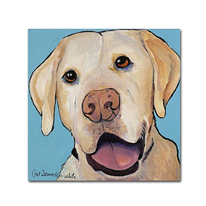 Pat Saunders-White Lucky Dog Canvas Wall Art 14 x 14 Canvas Wall Art 14 x 14 Image 1