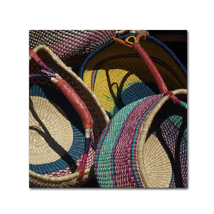 Pat Saunders-White Cheyenne Baskets Canvas Wall Art 14 x 14 Image 1