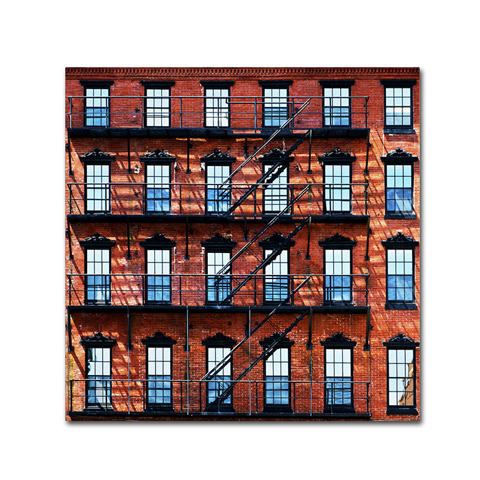 Philippe Hugonnard Brick Building Canvas Wall Art 14 x 14 Image 1